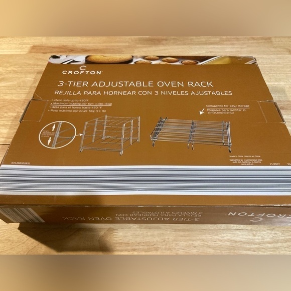 NWT Crofton 3 tier adjustable oven rack. New in box. Space saving design - Picture 2 of 3